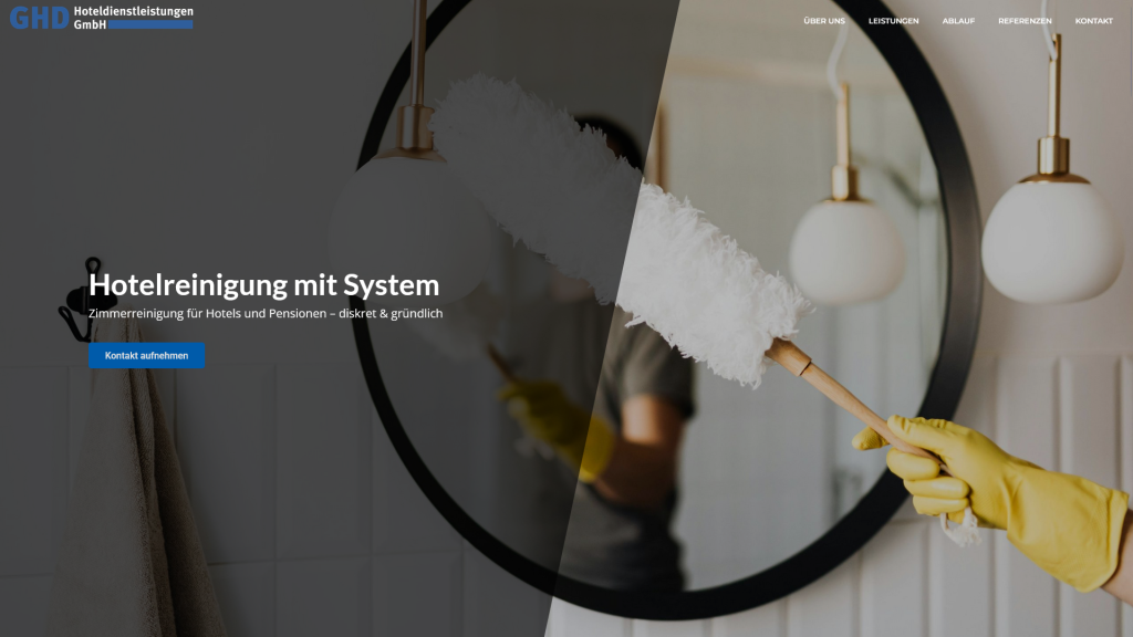 GHD Hoteldienstleistungen Website Screenshot