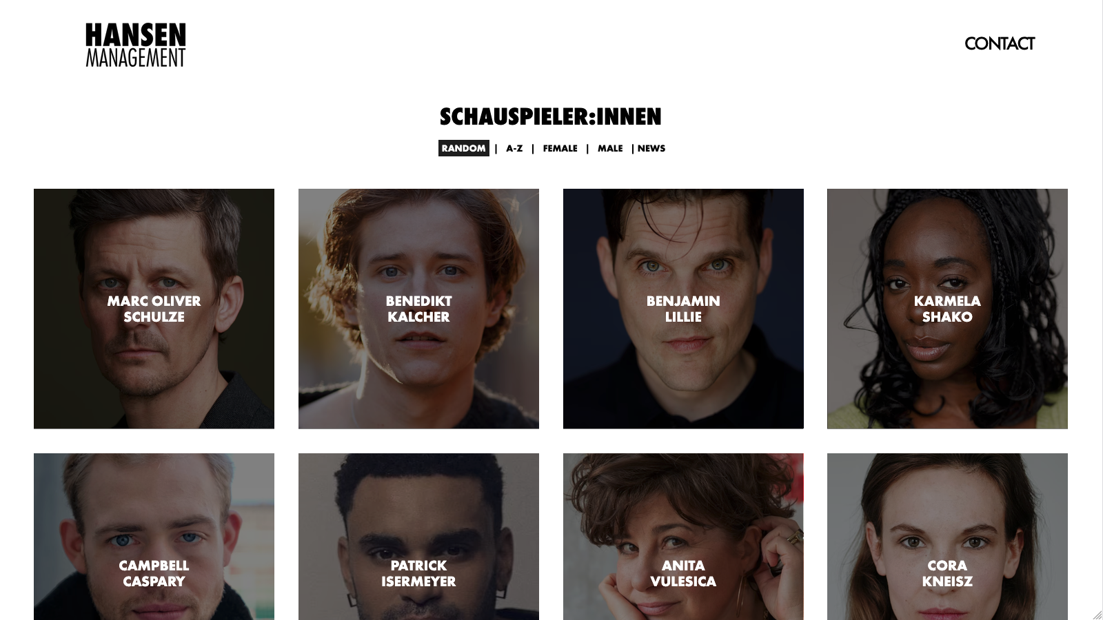 Website von Hansen Management