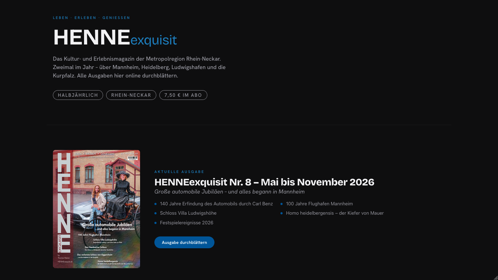 Website von HENNEexquisit