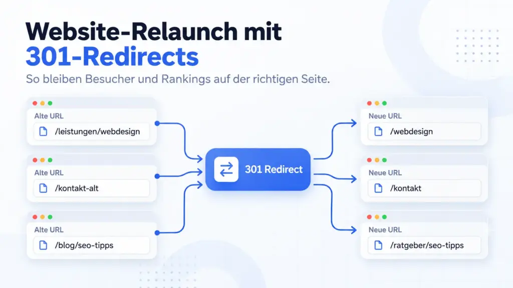 301-Weiterleitungen bei einem Website-Relaunch von alten auf neue URLs